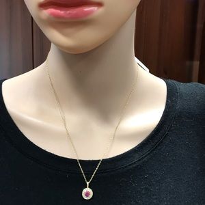 Sapphire and white Ruby Gold platted Necklace N40